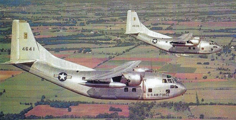 Fairchild C-123B Aircrafts in Formation .JPG