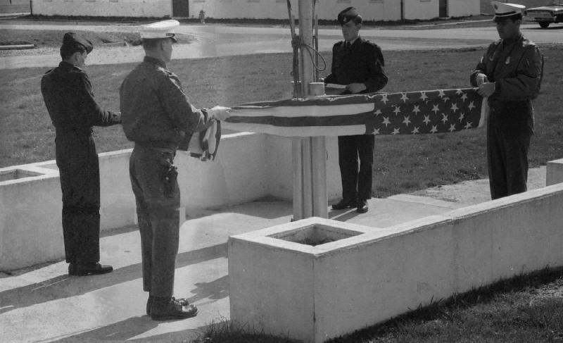 Dreux Later (29).jpg - Taking down the flag during the hand over ceremony