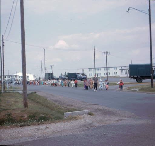 1963- July Dreux Air Base  summer play school group.jpg