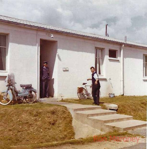 Dreux Air Base Sign 1965 copy 6.jpg - Gendarmerie D'lair sgt Breed in the doorway