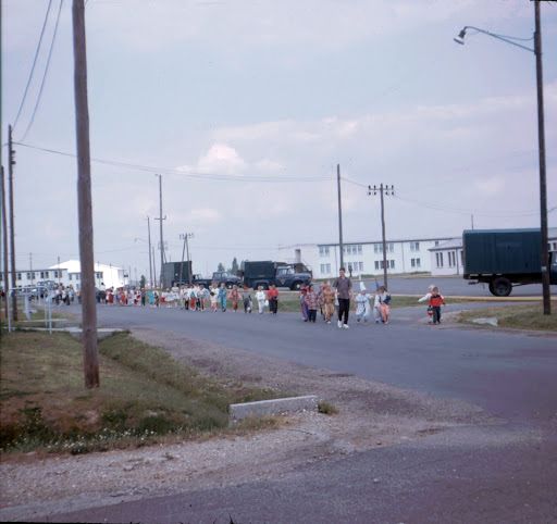 1963- July Dreux Air Base  summer play school group.jpg