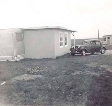 1963- May 5  a back view of our trailer home on Dreux AF base,.jpg