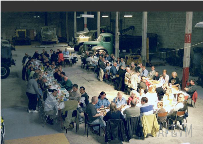 AFCVM2.jpg - AFCVM members at a Group Dinner in their Dreux Warehouse