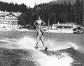 Water skiing on the Eibsee