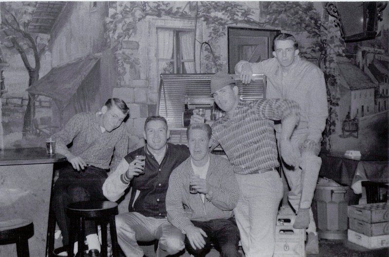 A2C Sibert 2nd From Left in Paris Bar 31 Mar 61 .JPG