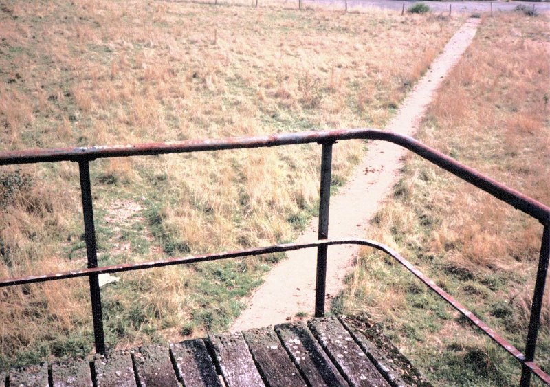 Dreux AB A2C Sibert Upstairs Balcony Looking east toward NCO Club Aug 1987.JPG