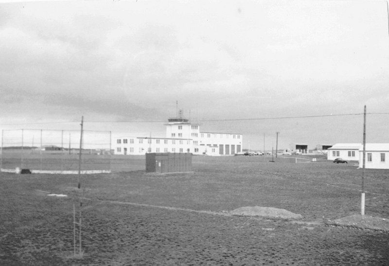 Dreux AB Ops Fire Station Softball field is on Left 1960.JPG