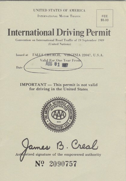 Intrenational Driving Permit 1987.JPG