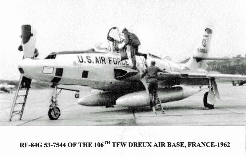 RF 84G Dreux Air Base France 106 TFW 1962.JPG