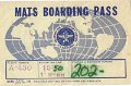 Mats Boarding Pass C-118A Paris 1961