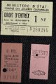 Monument Right to Enter and Subway Tickets Paris 1960