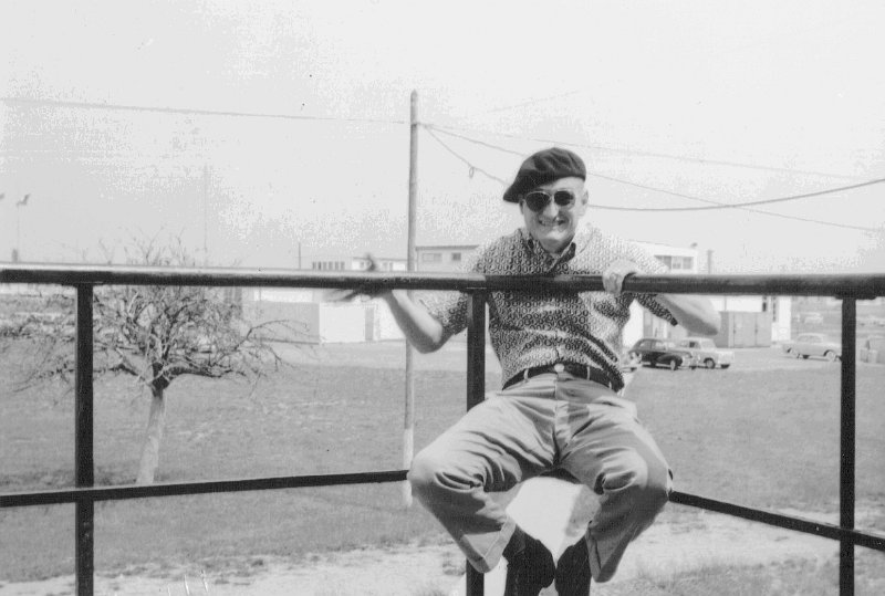 A2C Sibert as Frenchman Dreux AB NCO Club in Rear1960.JPG