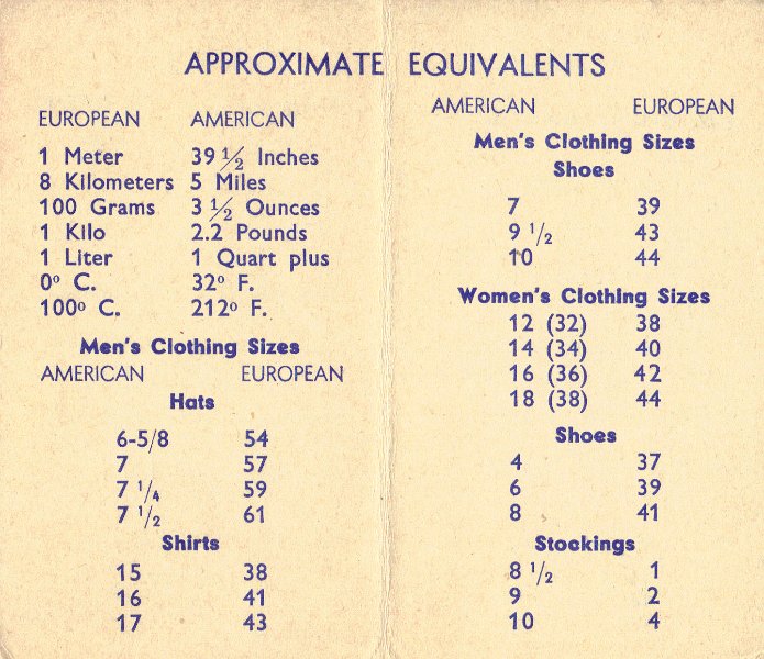 Approxumate Equivalents at Dreux AB 1960 .JPG