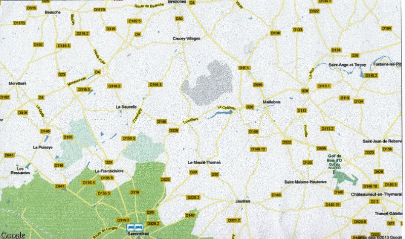 Dreux AB  numbered French roads around the base.JPG