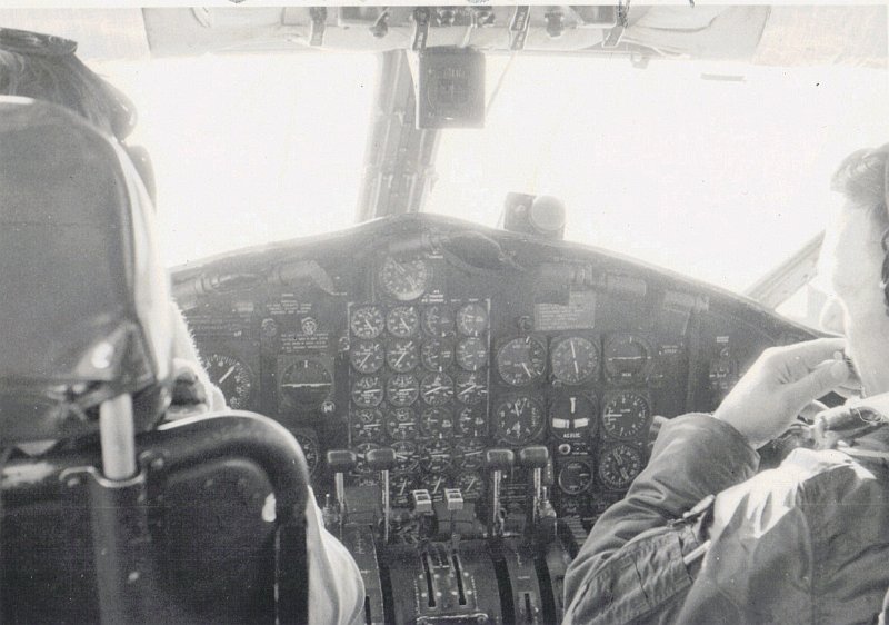 Dreux AB C-119G Cock Pit Area in a 1960 Flight .JPG