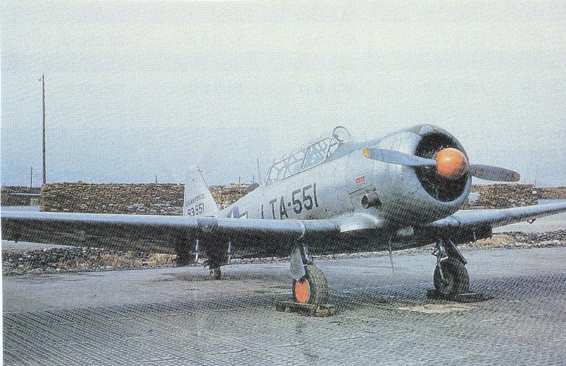 Sibert Final Exam at Sheppard AFB Eng Runup on AT6 Texan Feb 1958.JPG