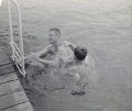 A2C Sibert gets dunked at swim lake near Dreux AB 1960