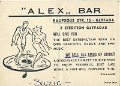 Alex Bar Card Athens Feb 1961