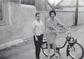 Arlettes Mom on Moped with Caroline in Bigeonnette 1960 