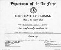 Training Certificate for A3C Sibert 11 Feb 58 USAF